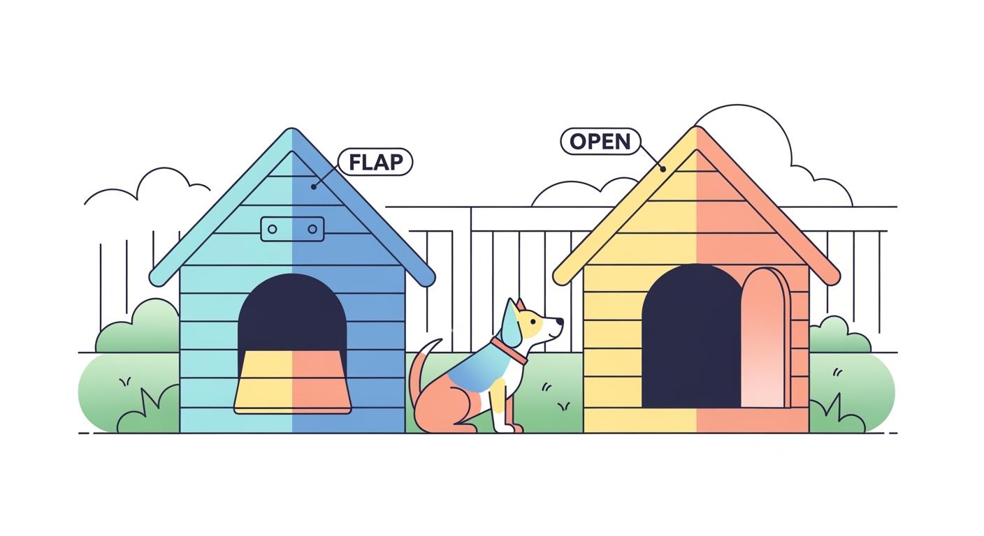 Best Outside Dog House: Door Flap or Open Entry?