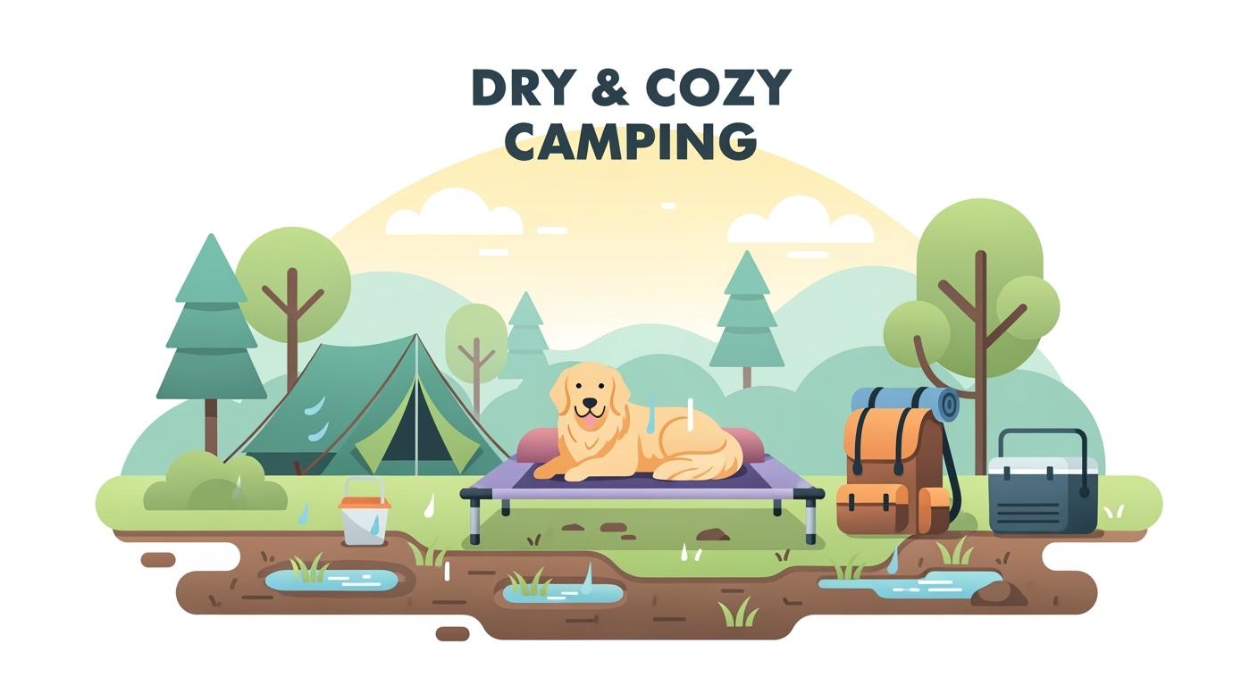Dog Bed Camping: Ground Pad or Cot for Wet Campsites?