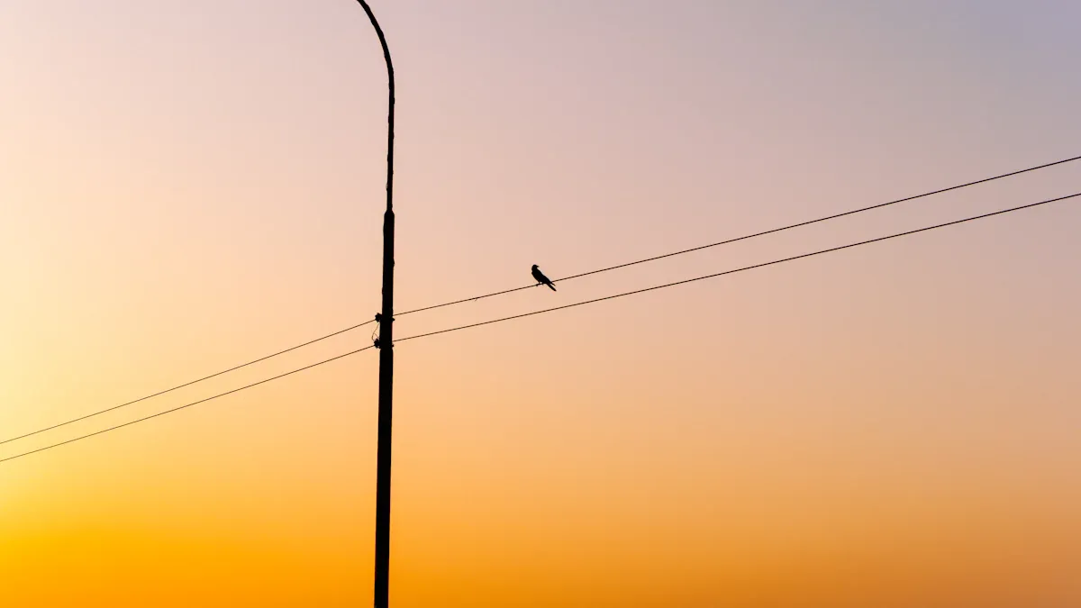 The common height of street lamp poles