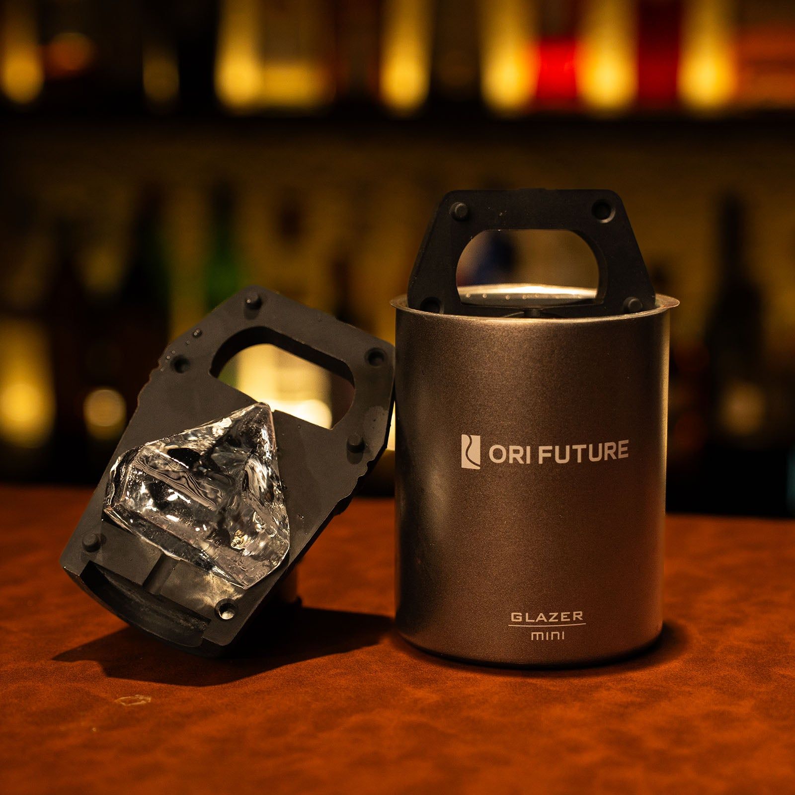 Presenting Clear Ice for Bourbon Christmas Gifts