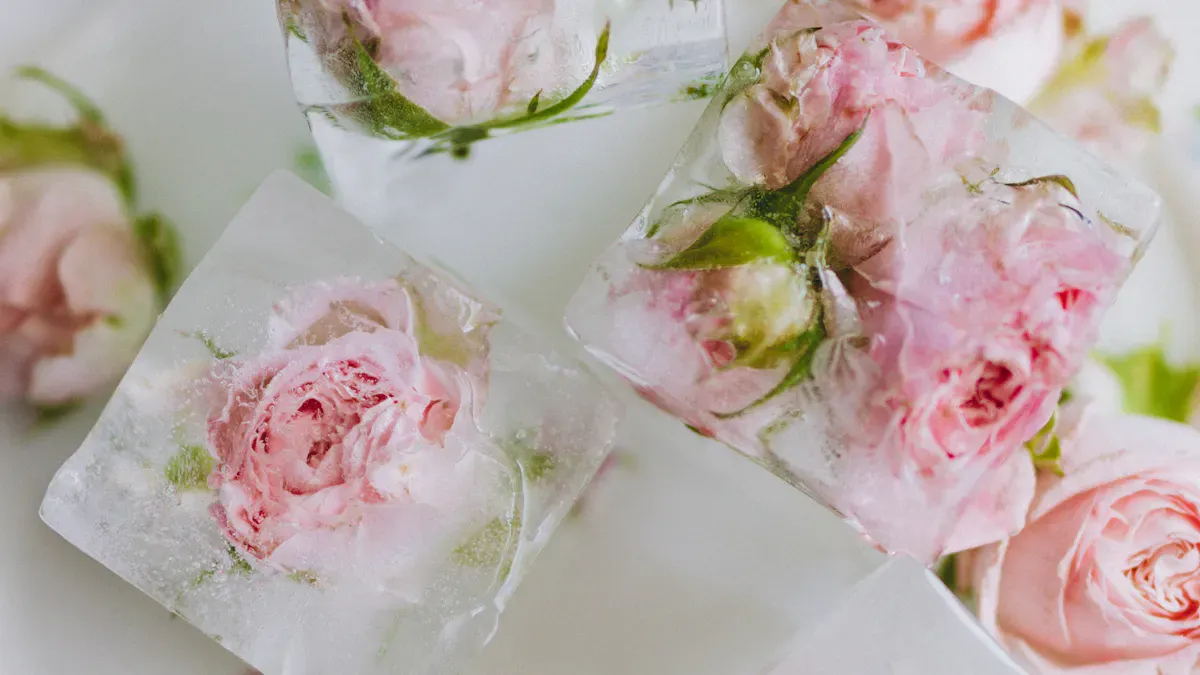 Rose Ice Mold and Flower Selection