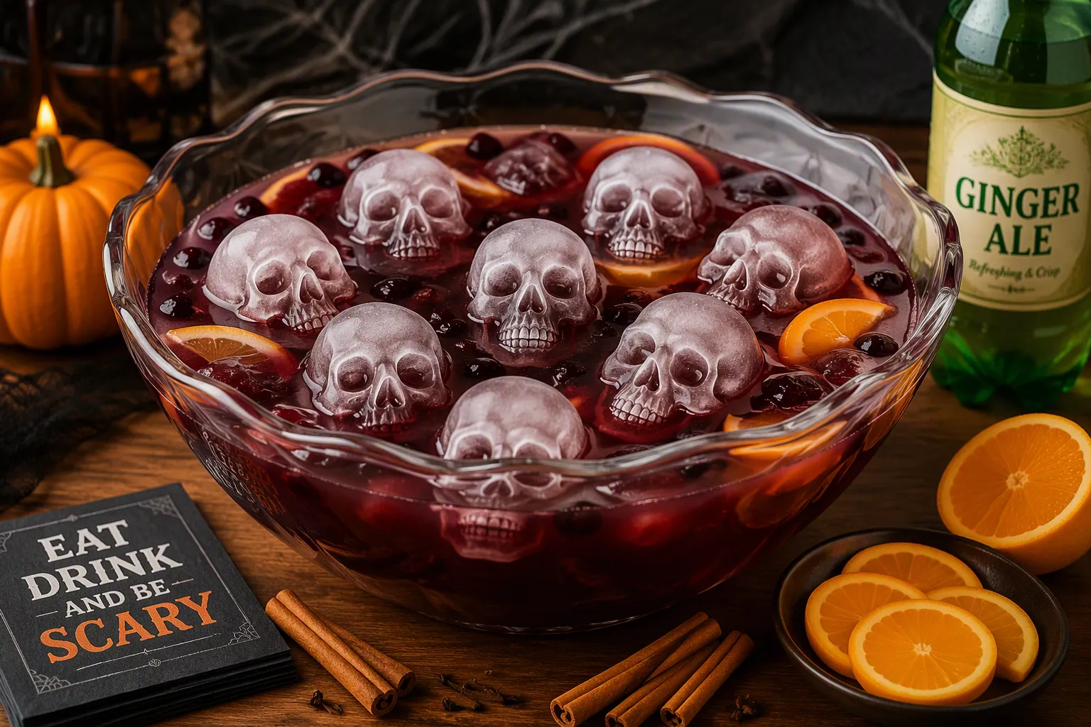 Halloween Punch with Skull Ice
