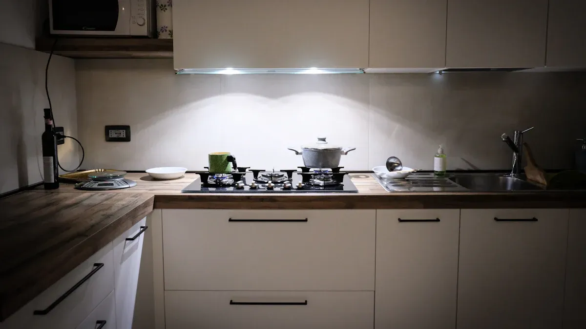 The Importance of Under Cabinet Lighting in Today'<br /><br />
                style=