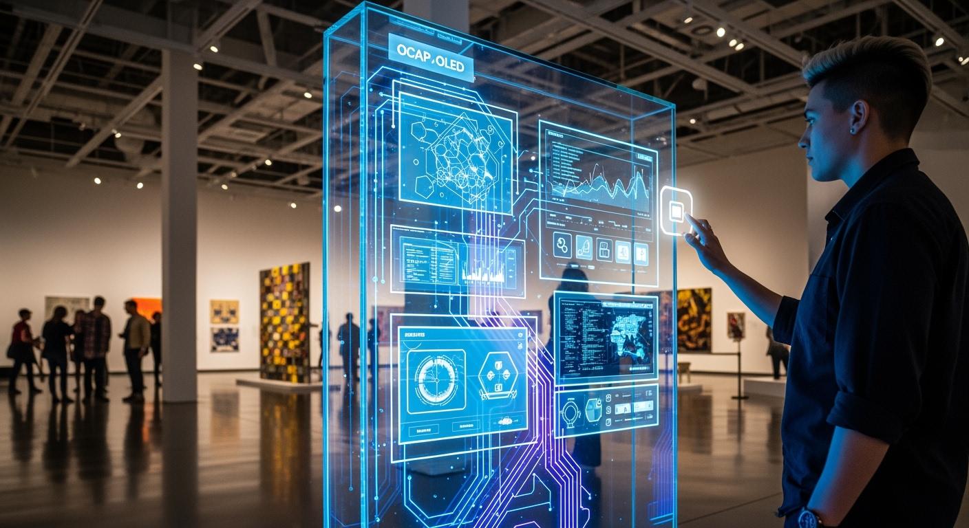 TRANSPARENT OLED Display KIOSK WITH PCAP TOUCH SCREEN