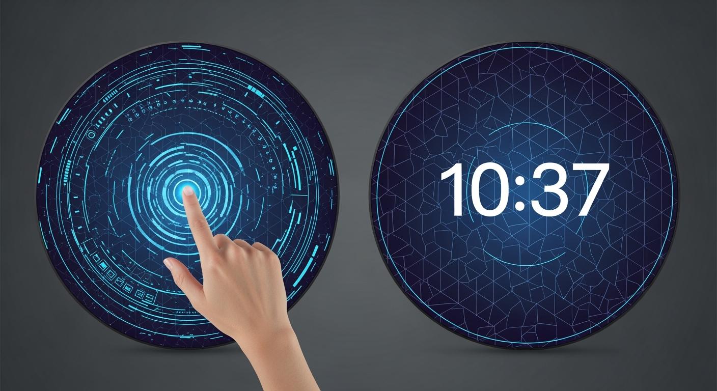 Round LCD screen touch and non touch