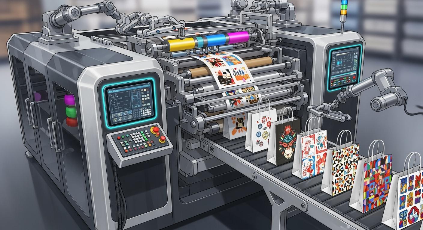 Full Automatic High Speed Sharp Bottom Paper Bag with 2/4 Color Printing Online Explained Simply