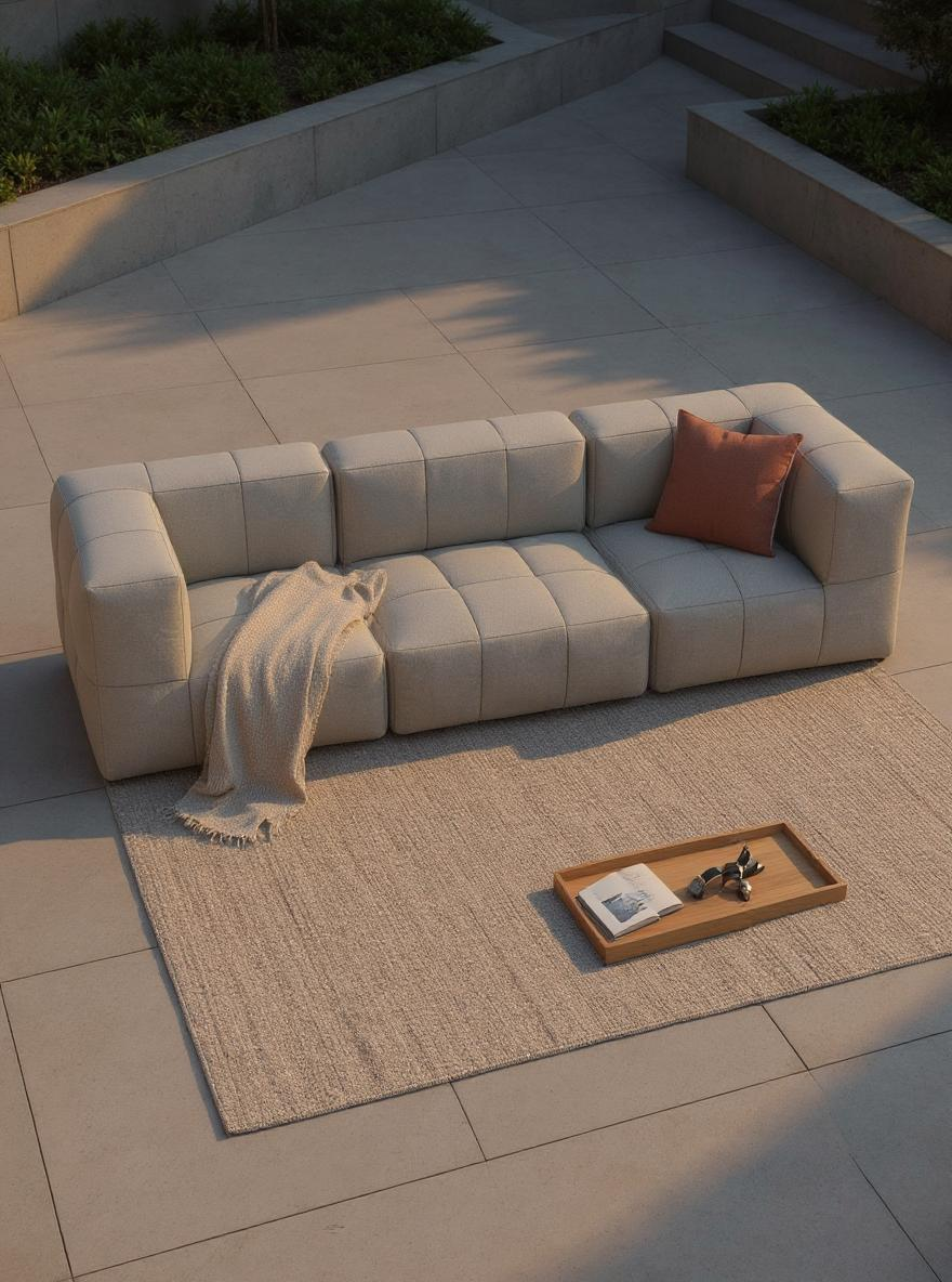 Modulares Garten-Lounge-Set Marshmallow, 3er-Set