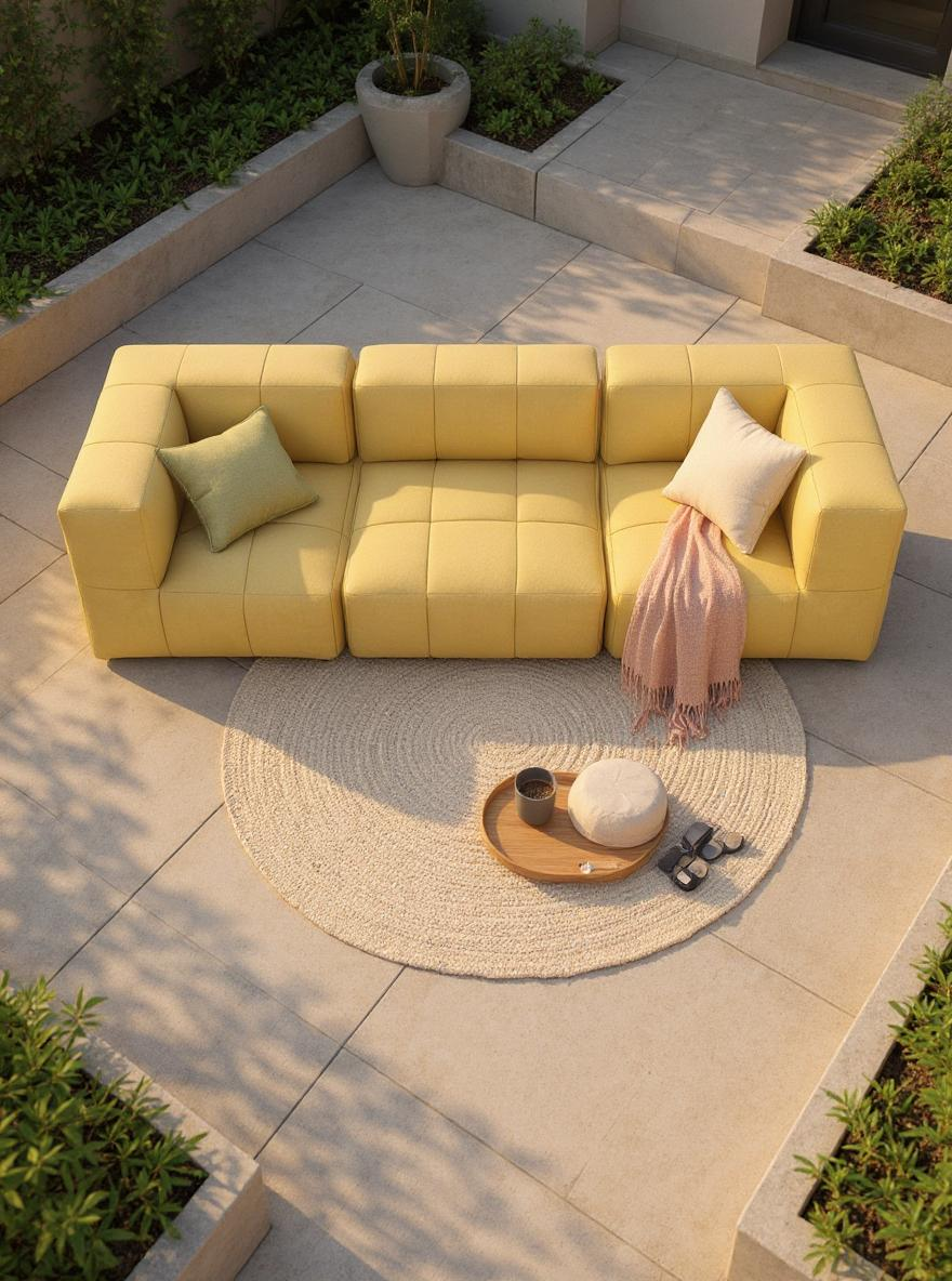 Modulares Garten-Lounge-Set Marshmallow, 3er-Set