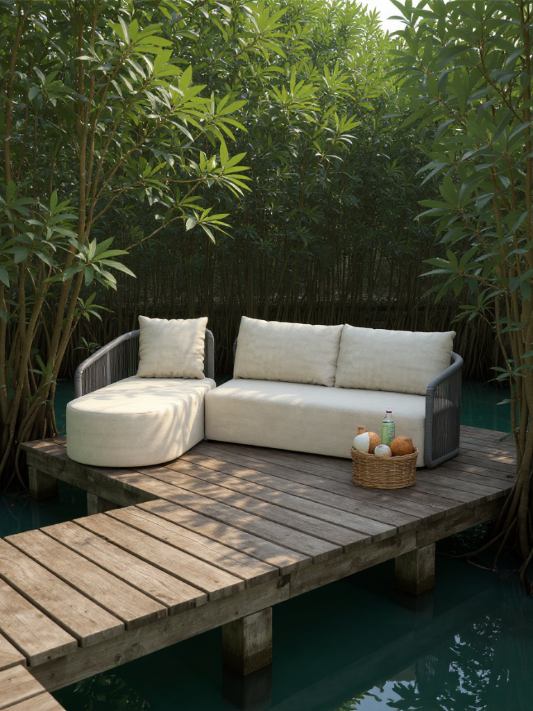 Kapalai Garten Loungesofa Set (4-Sitzer)