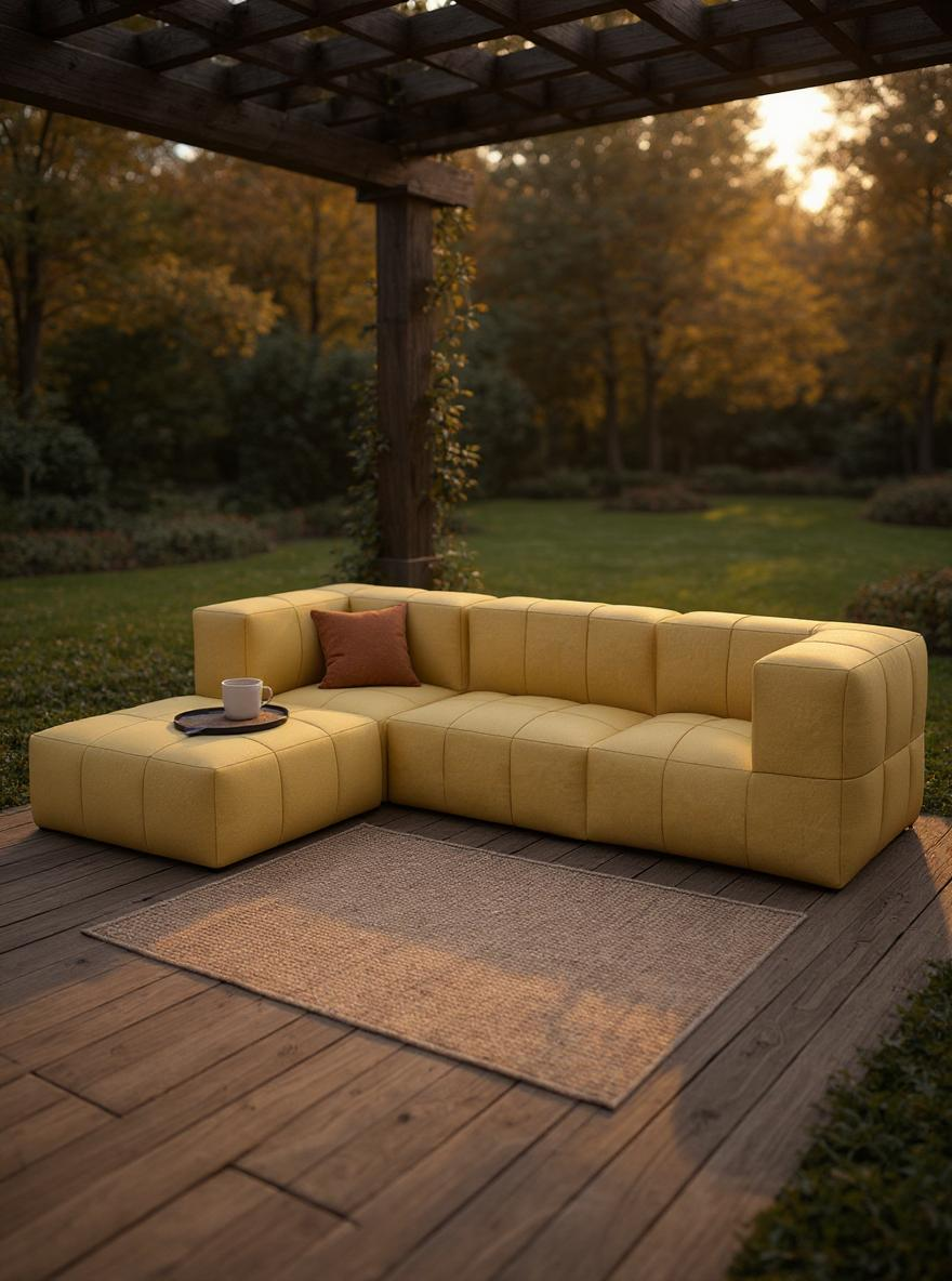 Modulares Garten-Lounge-Set Marshmallow, 4er-Set