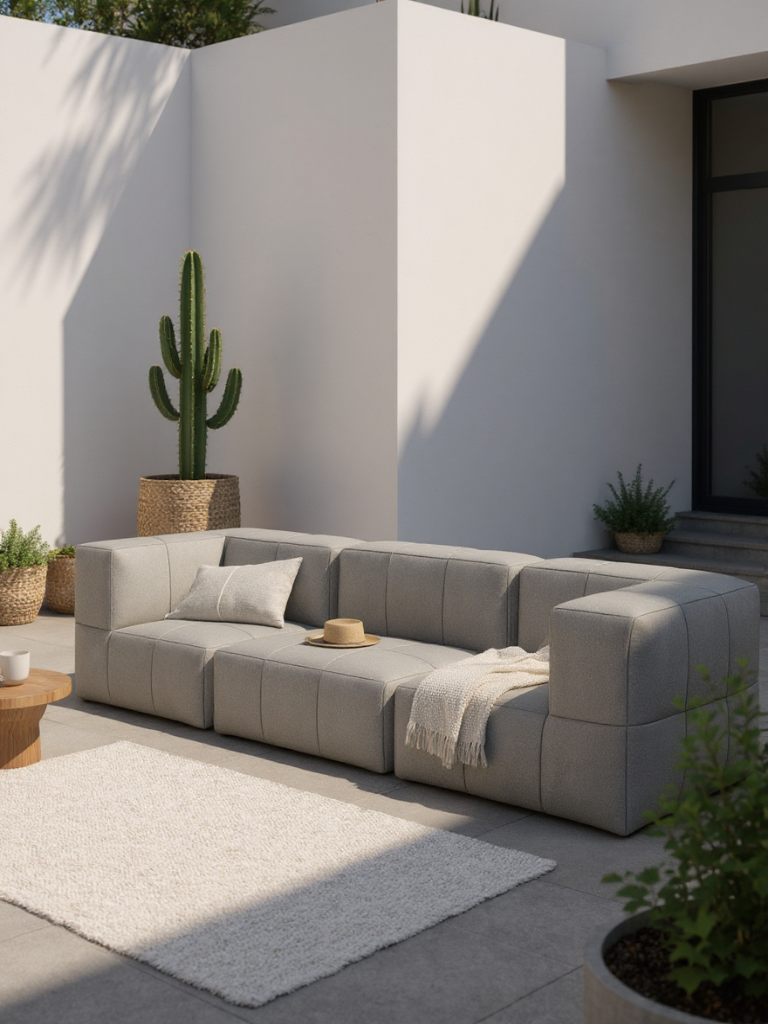 Modulares Garten-Lounge-Set Marshmallow, 3er-Set