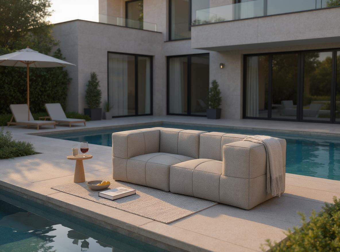 Modulares Garten-Lounge-Set Marshmallow, 2er-Set