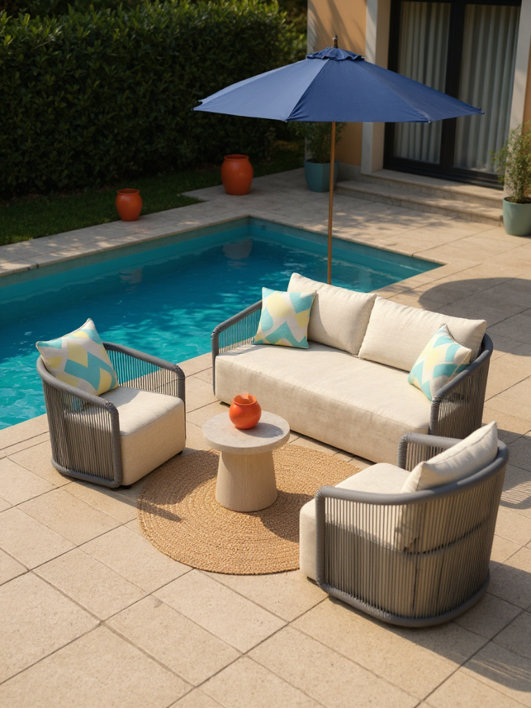 Kapalai Garten Loungesofa Set (4-Sitzer)