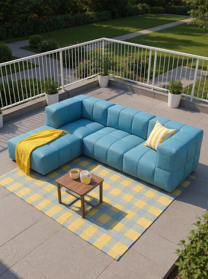 Modulares Garten-Lounge-Set Marshmallow, 4er-Set