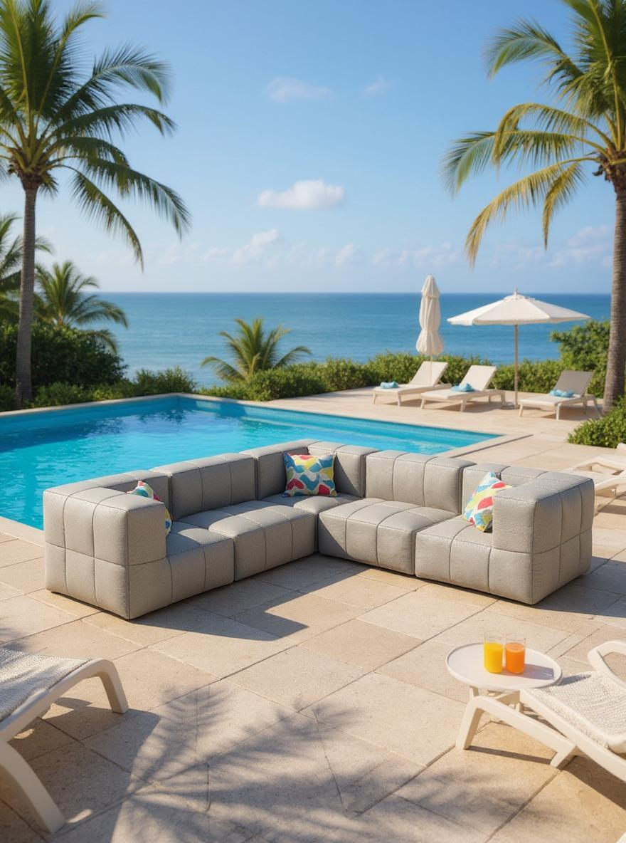 Modulares Garten-Lounge-Set Marshmallow, 5er-Set