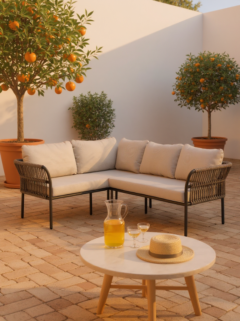 Malaga Garten Ecklounge Set (4-Sitzer)