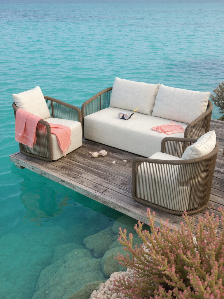 Kapalai Garten Loungesofa Set (4-Sitzer)