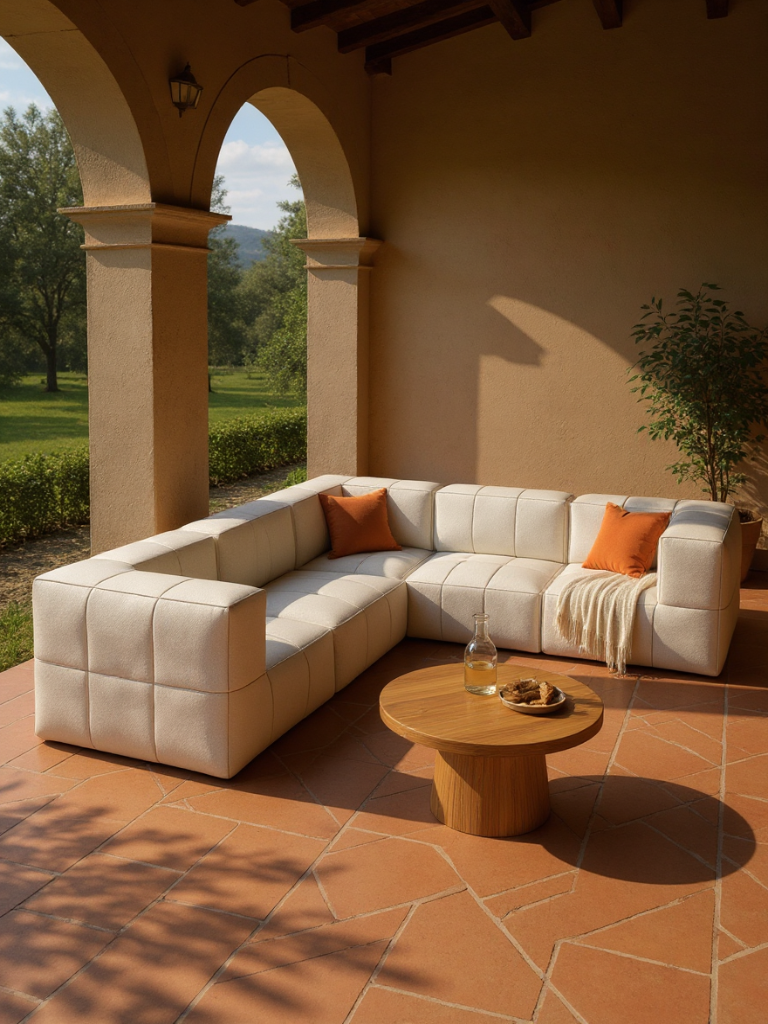 Modulares Garten-Lounge-Set Marshmallow, 5er-Set