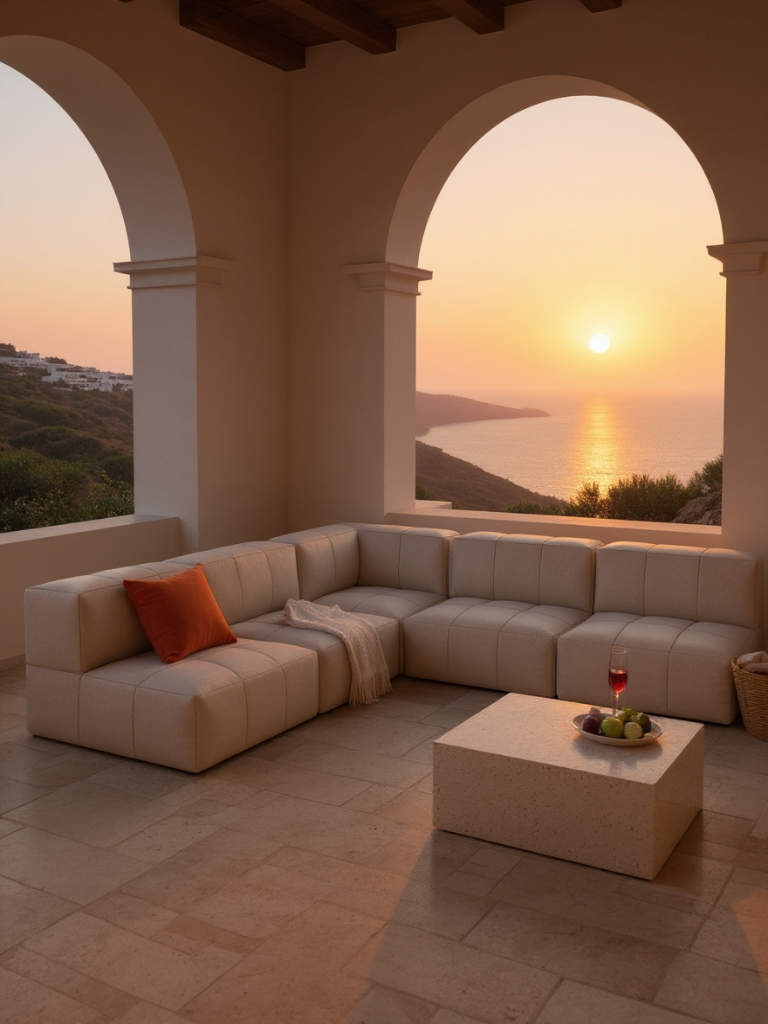 Modulares Garten-Lounge-Set Marshmallow, 5er-Set