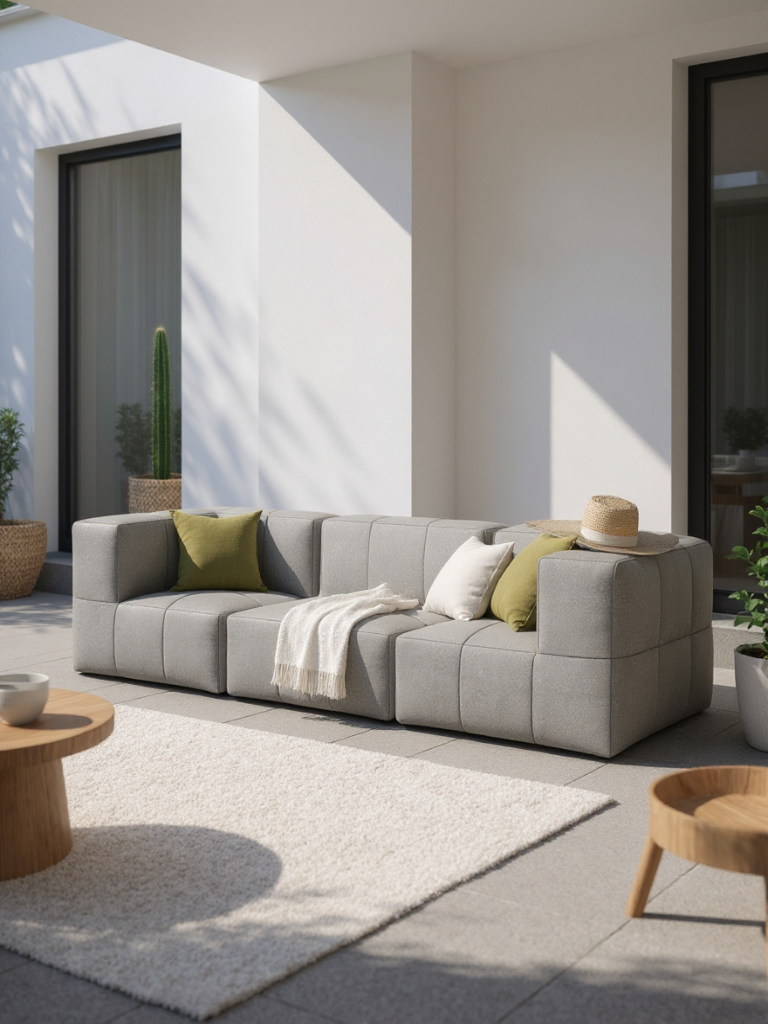 Modulares Garten-Lounge-Set Marshmallow, 3er-Set