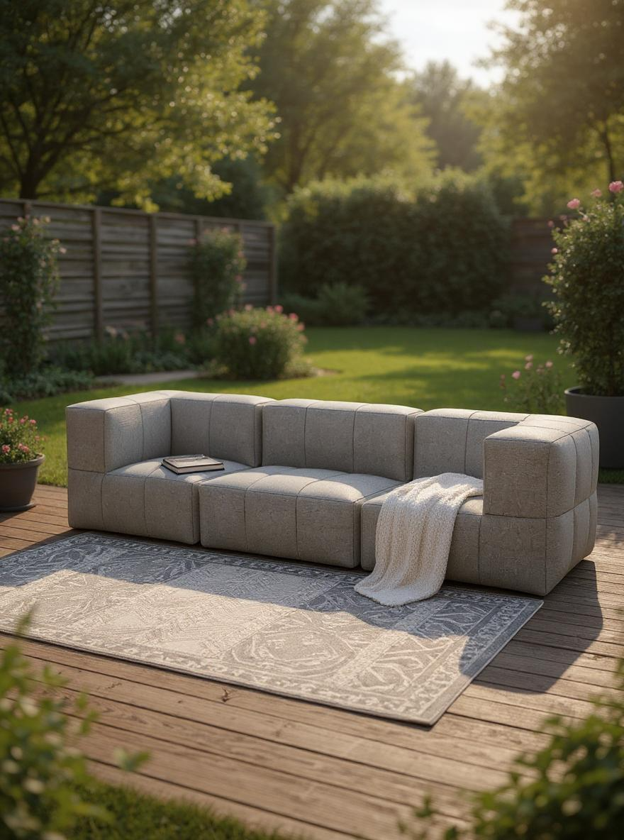 Modulares Garten-Lounge-Set Marshmallow, 3er-Set