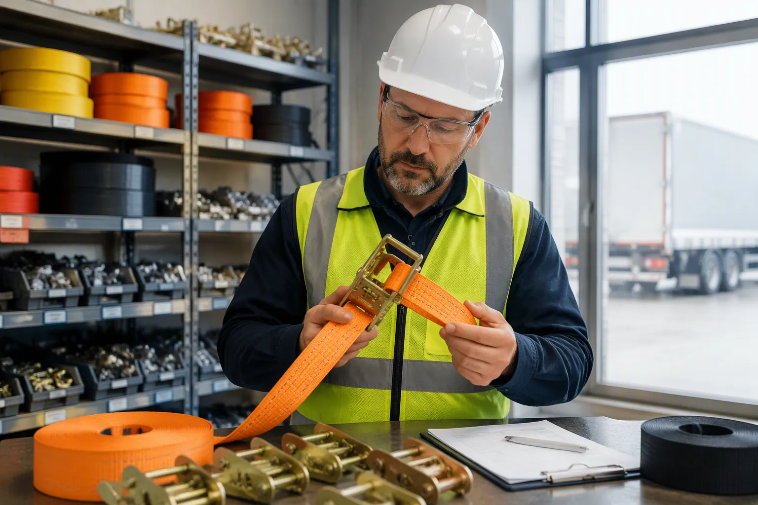 What to look for in a Chinese factory producing ratchet straps for truck and trailer operators