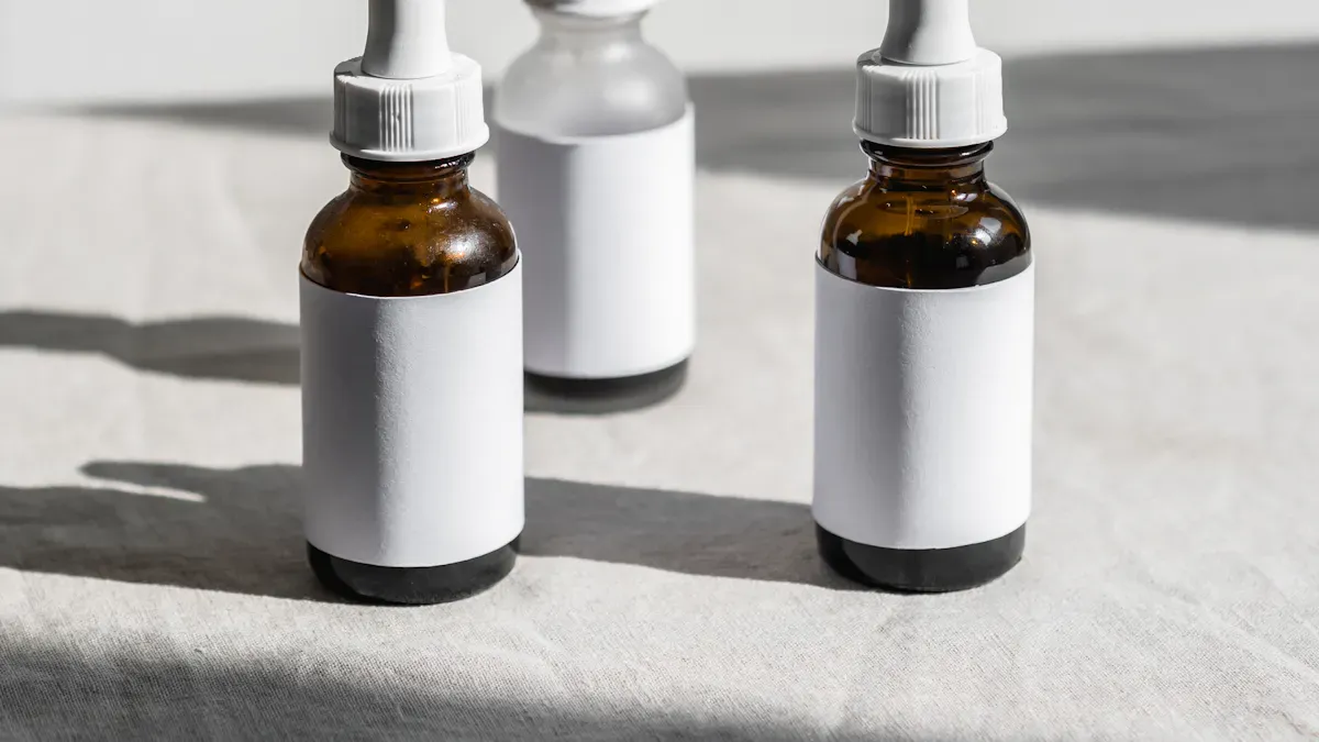 Glass packaging for organic skincare products