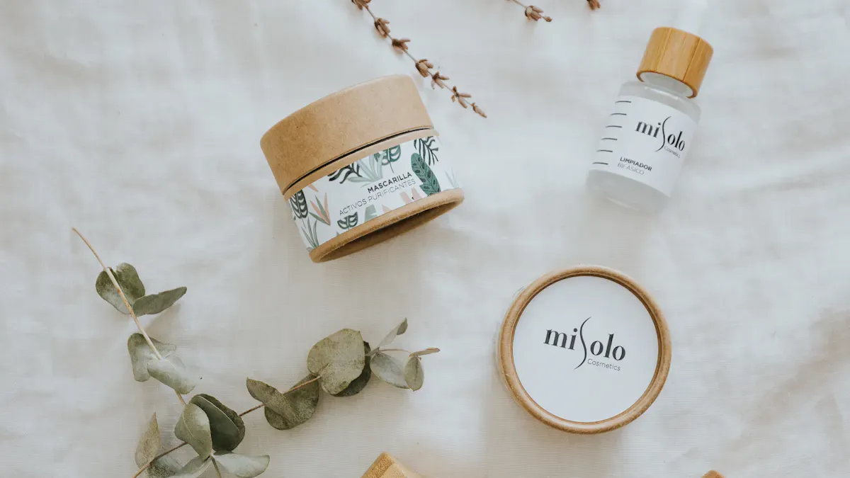 Visual language for organic skincare packaging