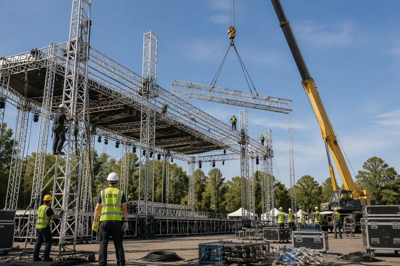 20m Outdoor Concert Stage Truss System Project: Design, Production and Installation 20m Outdoor Concert Stage Truss System Project: Design, Production and Installation