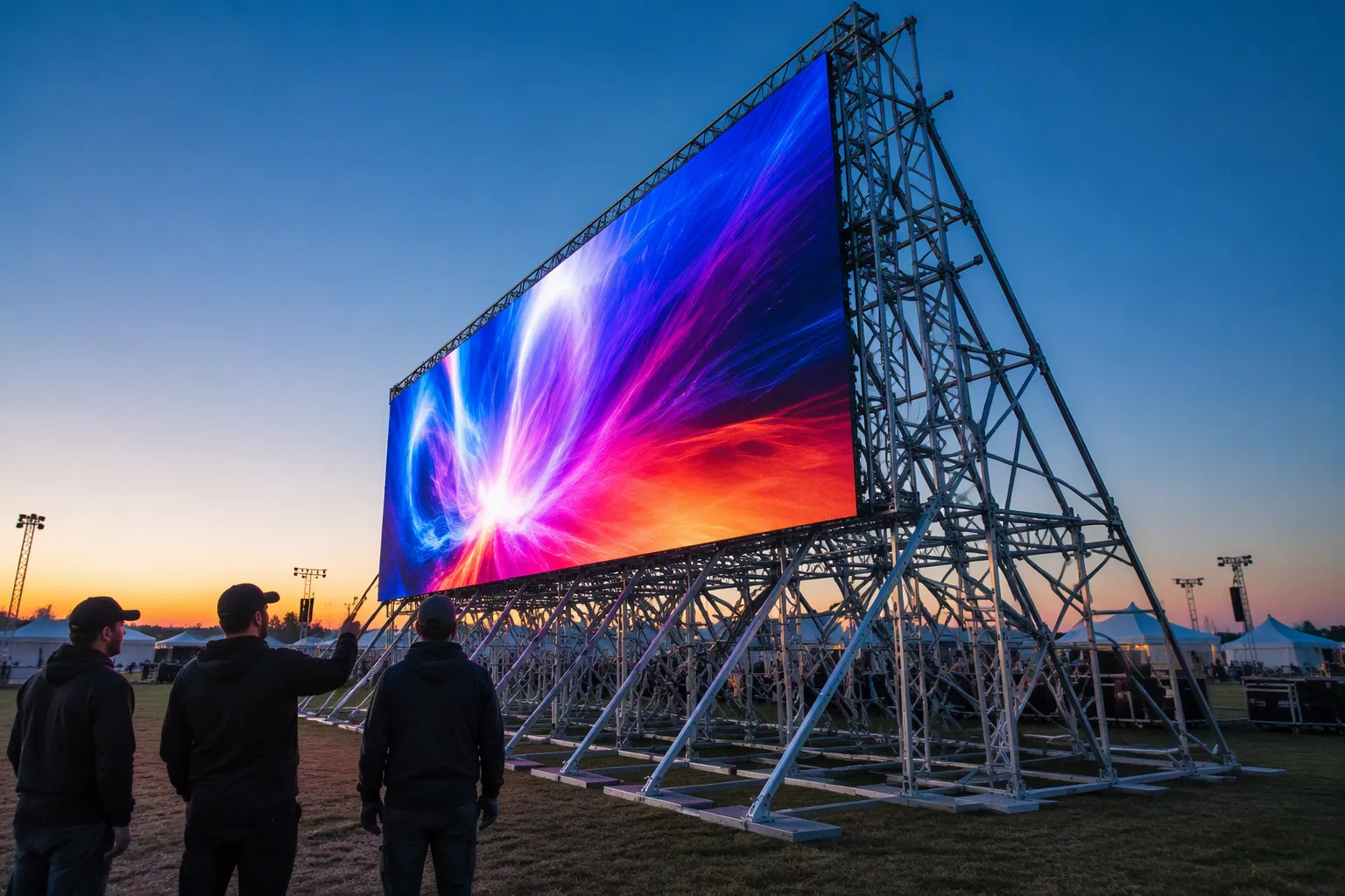 How GF-Truss Built a 40m LED Wall Ground Support Structure for Large Events How GF-Truss Built a 40m LED Wall Ground Support Structure for Large Events