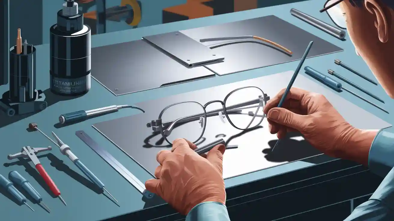 The manufacturing of titanium glasses frames