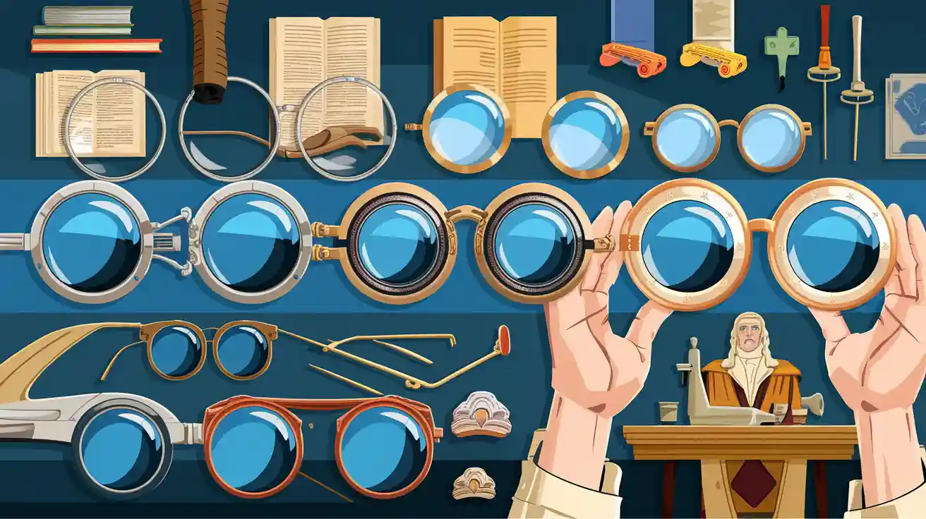 History of eyeglasses and development of glasses