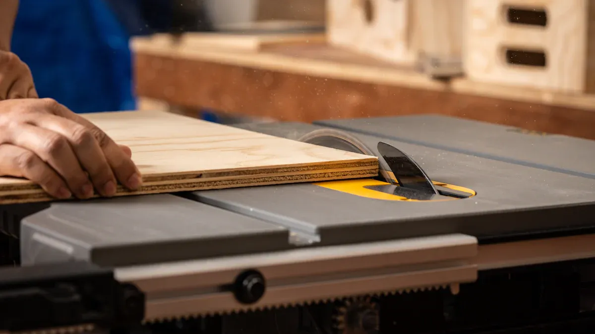 How does a sliding table saw work?
