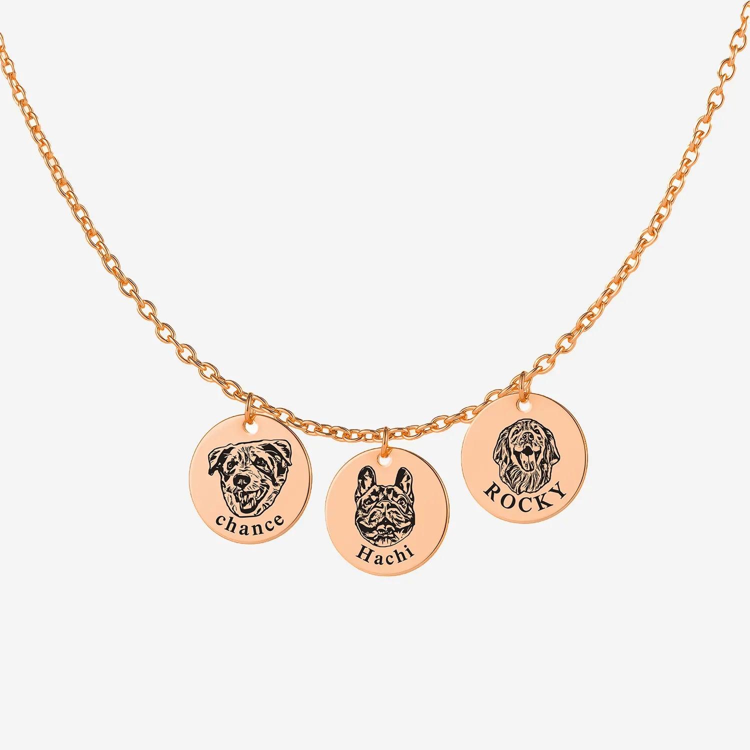 Paw Print Name Necklace
