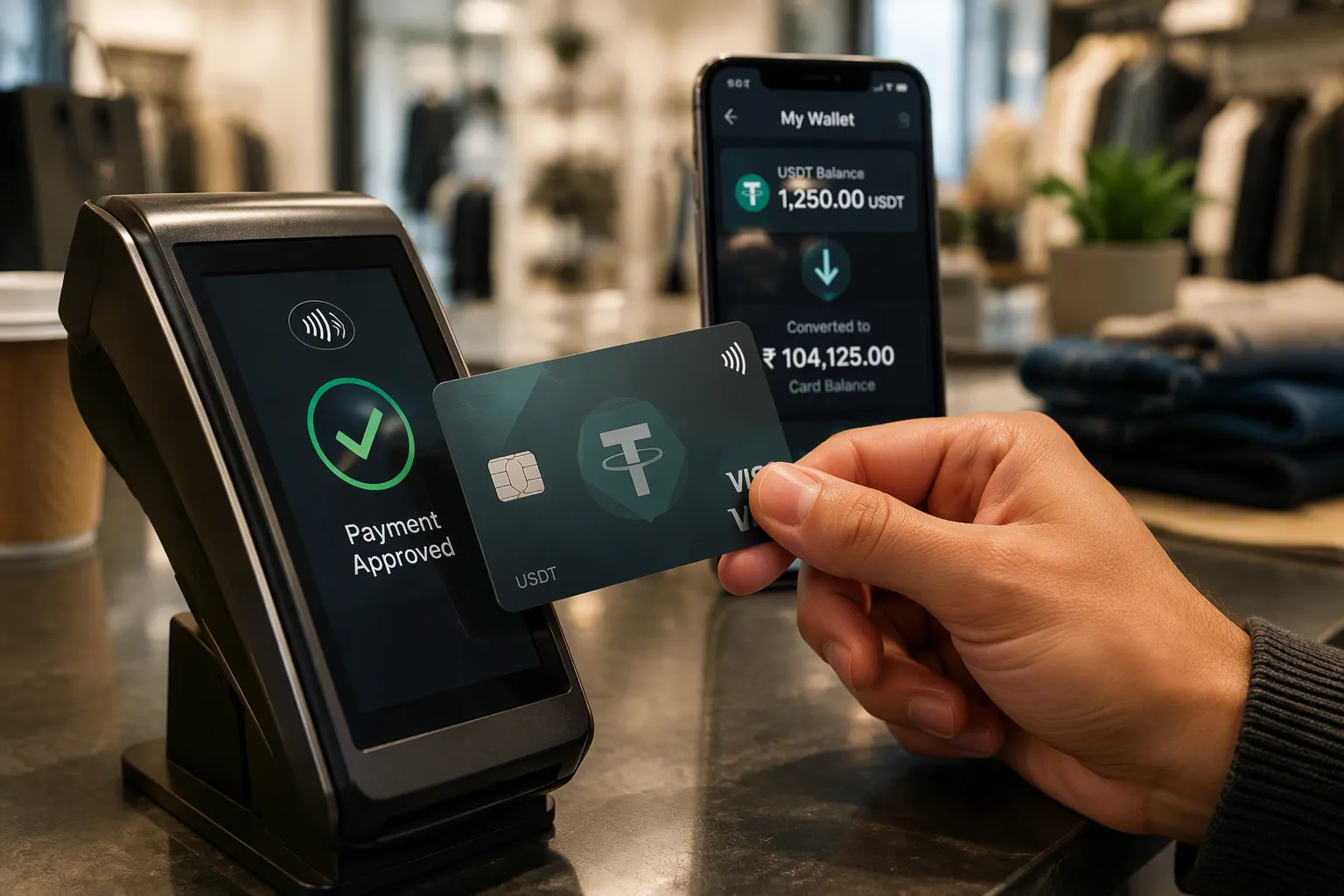 Como transformar USDT em saldo de cartão