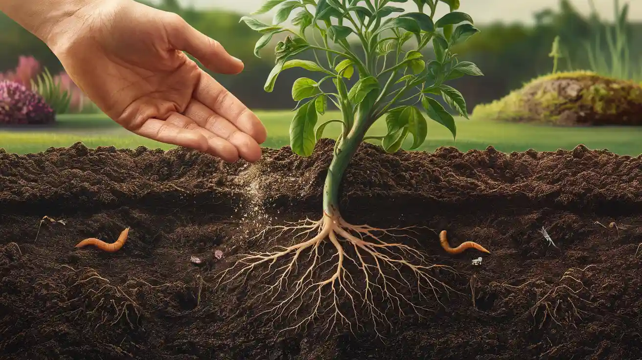 Organic fertilizer helps plants and earth thrive naturally