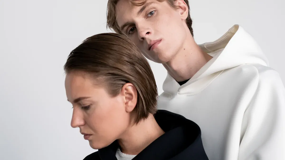 Minimalist Custom Embroidered Couple Hoodies