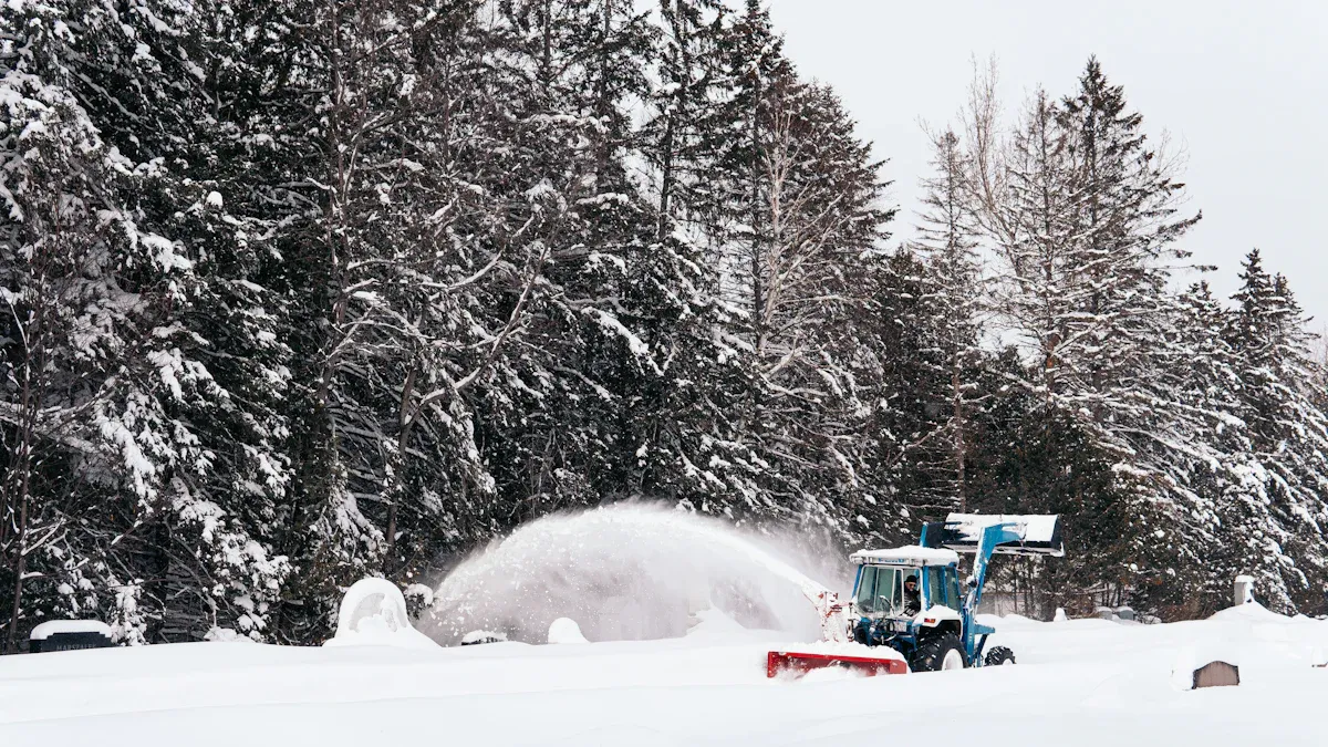 Winter Snow Removal with Riding Mowers