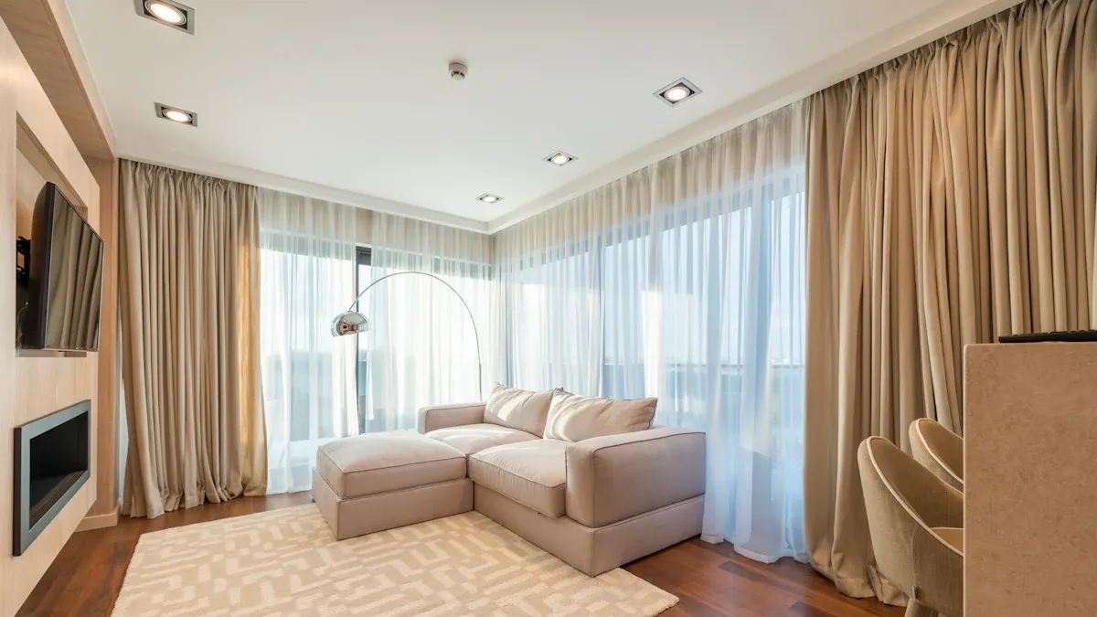 Extra long custom curtains