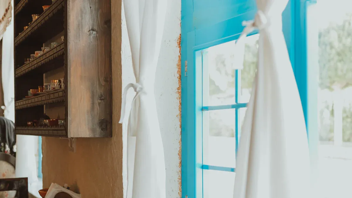 Colorful Cafe Curtains