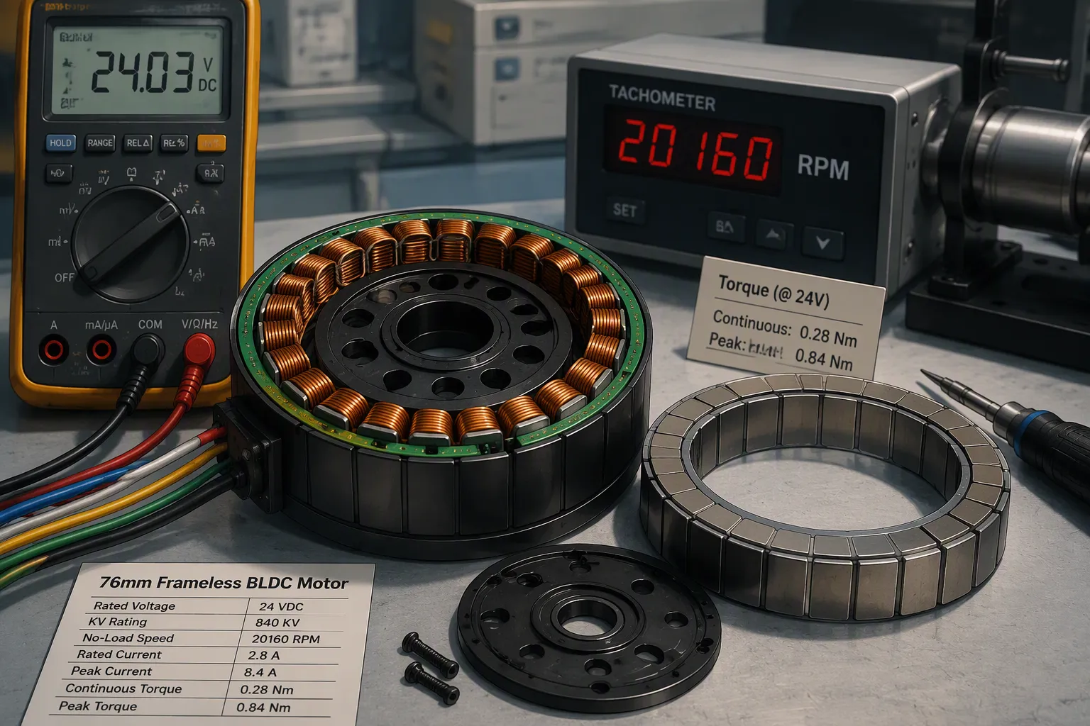 Frameless BLDC Motor Specifications