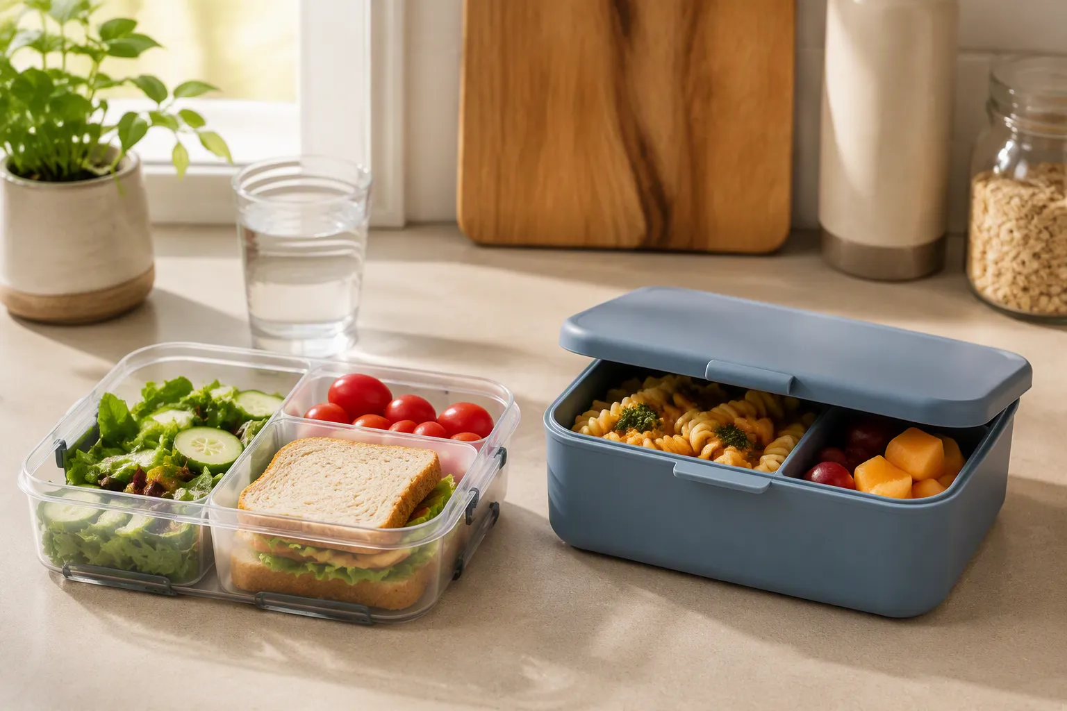 PP vs PE plastic lunch boxes comparison for meal prep and food packaging