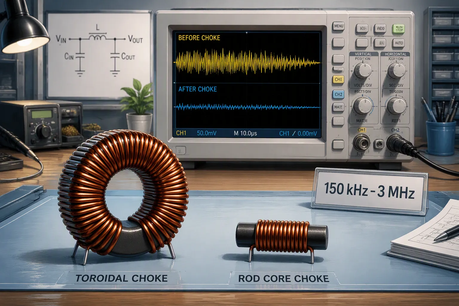 EMI Performance: Rod Core vs. Traditional Chokes