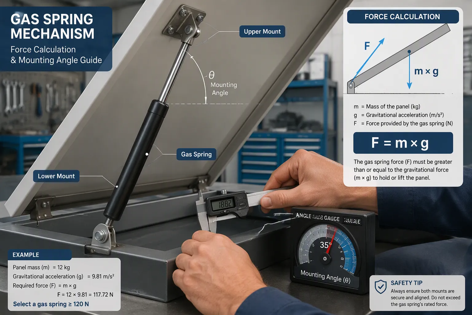 Key Selection Factors for Gas Springs
