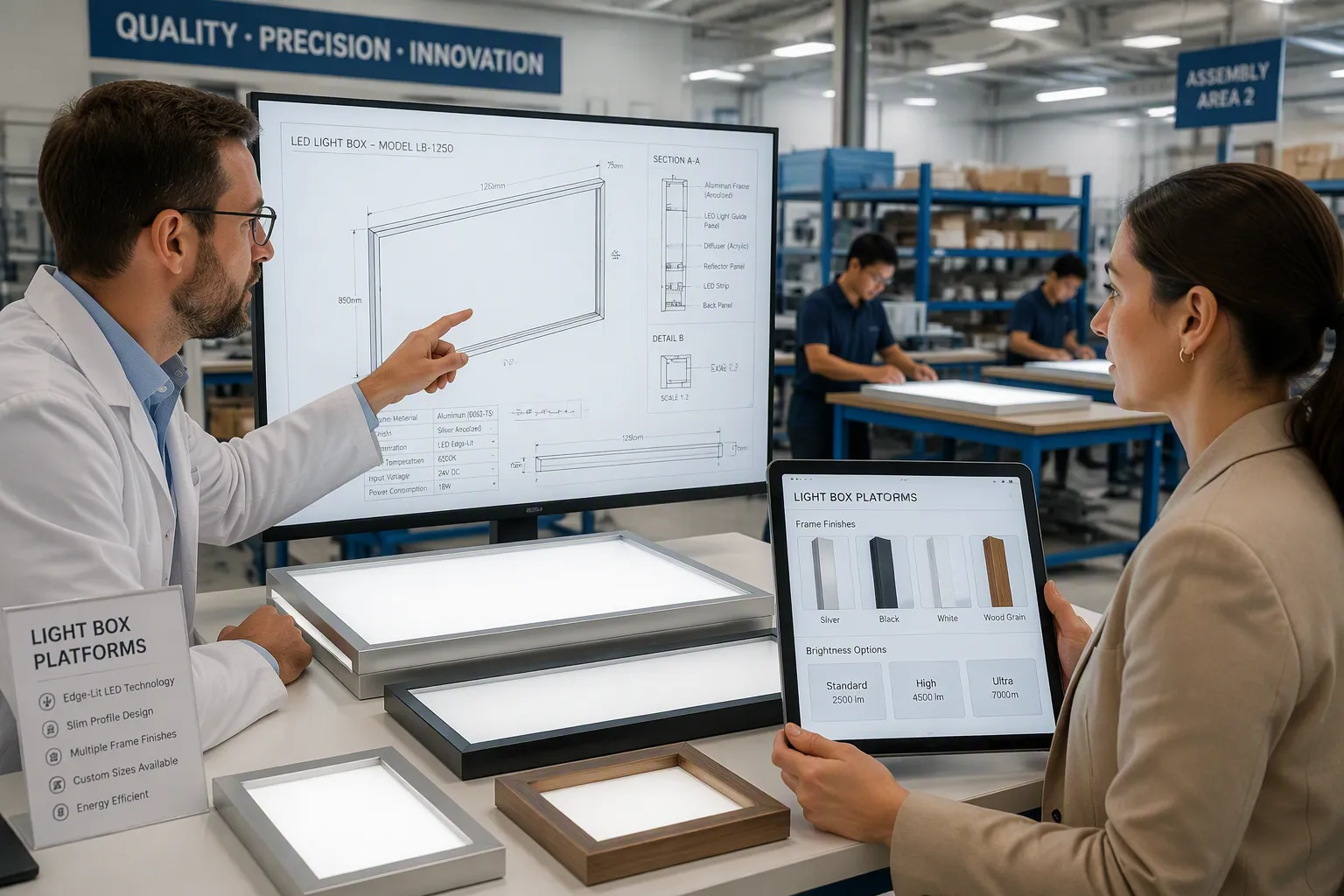 B2B wholesaler selecting ODM custom light box platform for rapid market entry