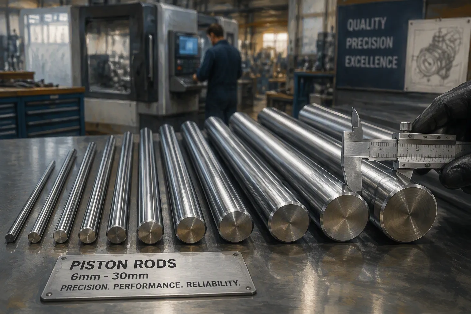Precision Solid Gas Spring Piston Rod Factory for Diameter 6mm to 30mm