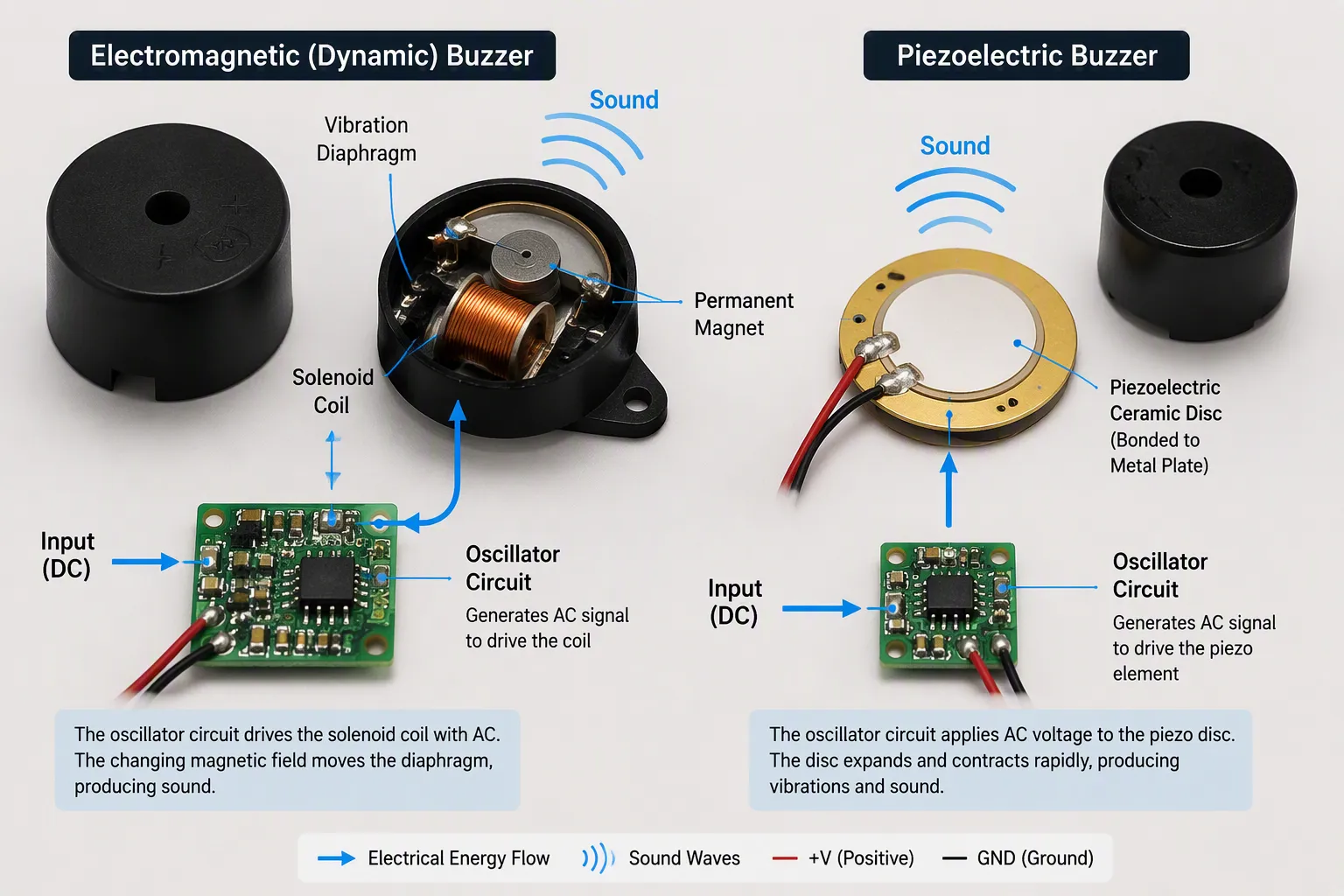 Internal Structure and Working Principle of Lead Buzzers | HUAWHA