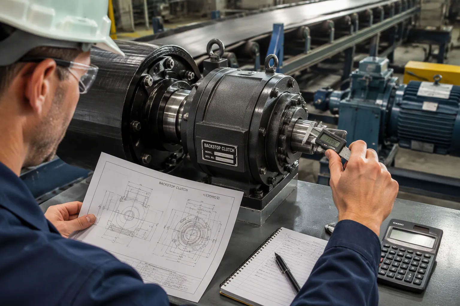 Maintenance inspection of a heavy-duty sprag backstop clutch