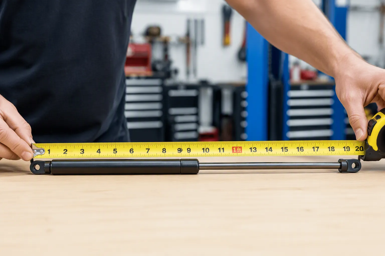 Precision measurement and QC testing of automotive hydraulic struts