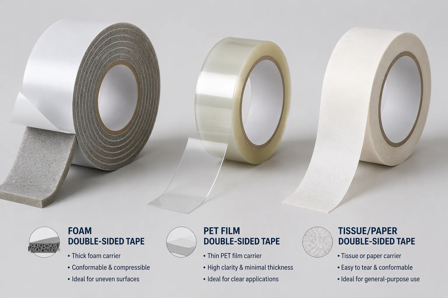 Different Types of Double-Sided Tape by Carrier